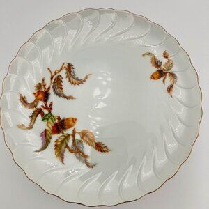 Set of 4 Hutschenreuther Selb Bavarian Porcelain Dessert Pie Plates Gold Rim